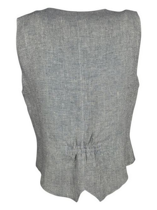 gilet donna in lino con punto luce grigio Good match | AV0251U91